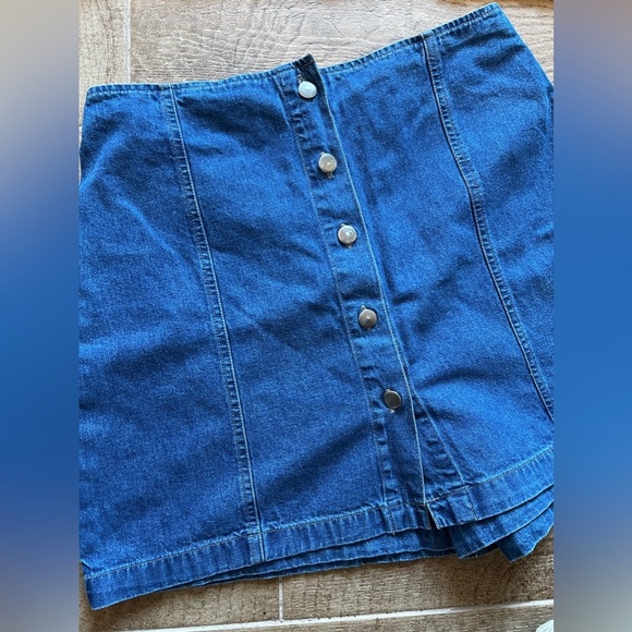 Cherokee vintage Y2K jean SKORT ✨ 14 zippered and button front - Picture 2 of 4